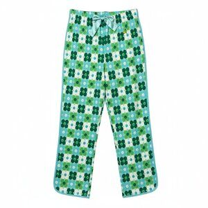 Magnolia Lane Women's Masters Pajama Pants Loungewear Green Blue Cotton Size XS